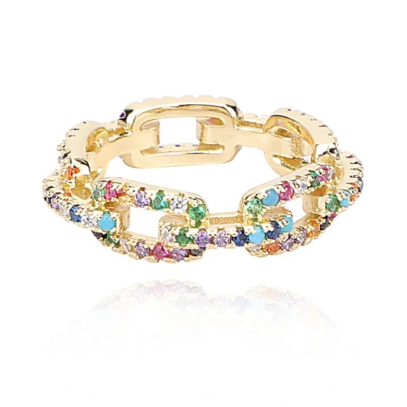 Vintage Havana Chaya Rhinestone Ring - Picture 1 of 7